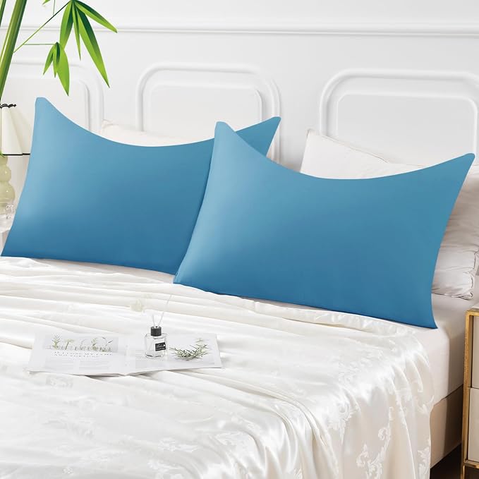 Curved Pillow Case King Size, Side Sleeper Pillow Cases Cover Cooling Rayon - Image 7