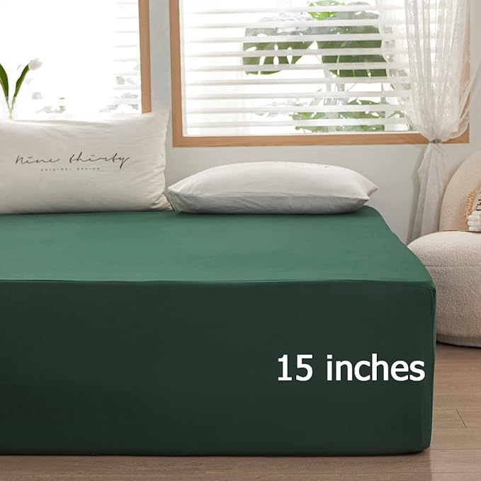 Bedding Queen Size Fitted Sheet Only- Bottom Matress Fitted Sheet-Fits 15inches - Image 6