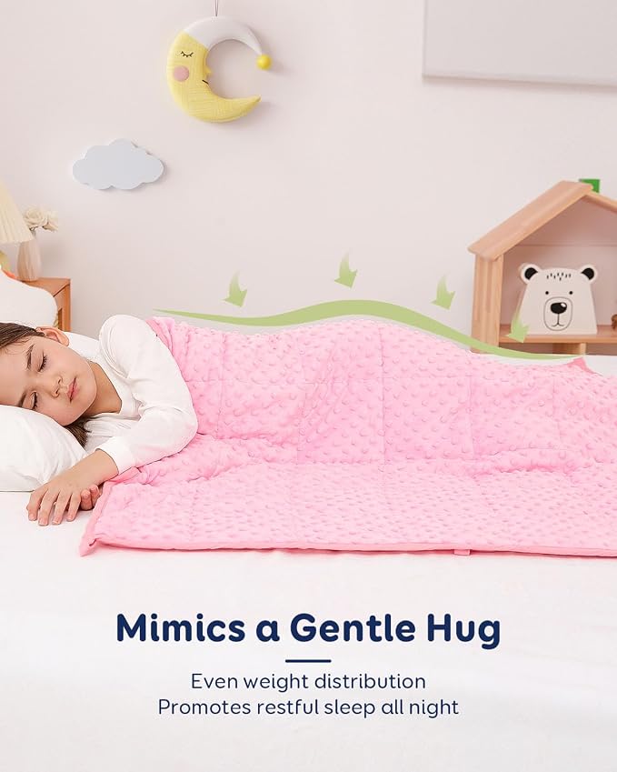 Kivik Weighted Blanket 7 lbs, Small Minky Dotted Blankets, Soft Heavy Blanket - Image 2