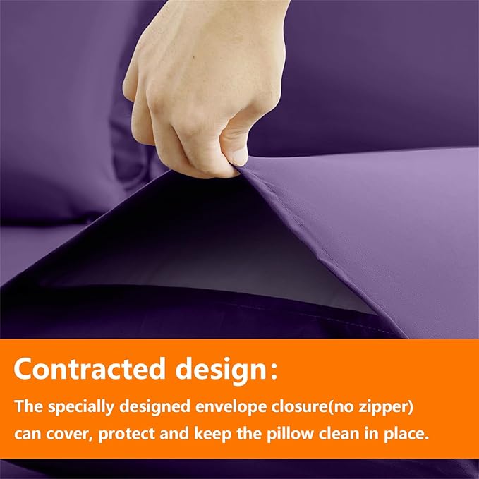 TAIMIT Purple Twin Size Comforter Set - Image 4