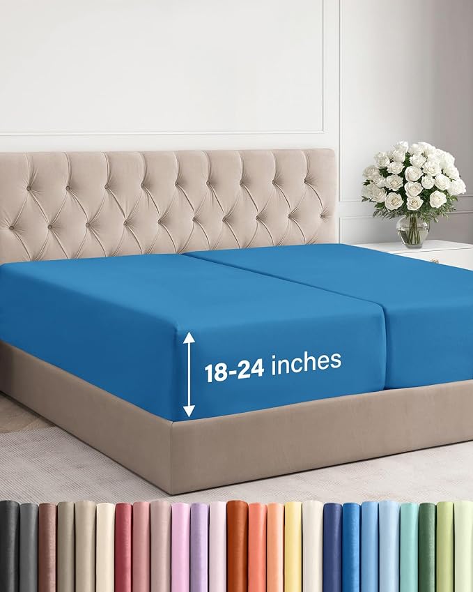 Extra Deep Split King Fitted Sheet by CGKUnlimited