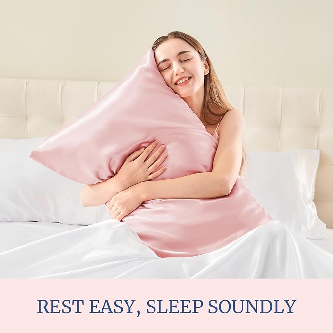 BEDELITE Satin Pillowcase with Zipper 2 Pack, Super Soft and Cooling Similar to - Image 2