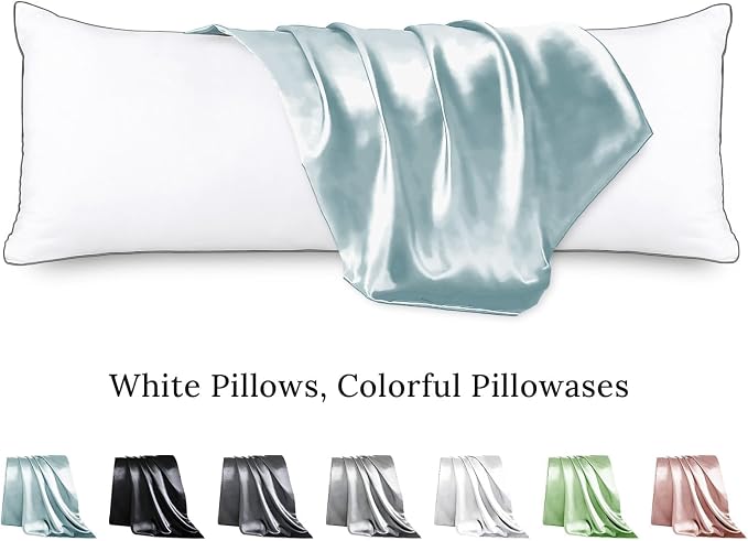 HUXMEYSON Body Pillow with Satin Pillowcase, Body Pillow - Image 2