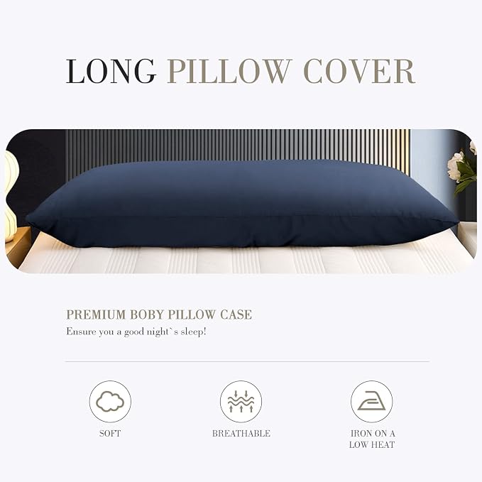 WishSmile Body Cooling Pillowcase Long Pillow Case Breathable Cool Silky Soft - Image 7