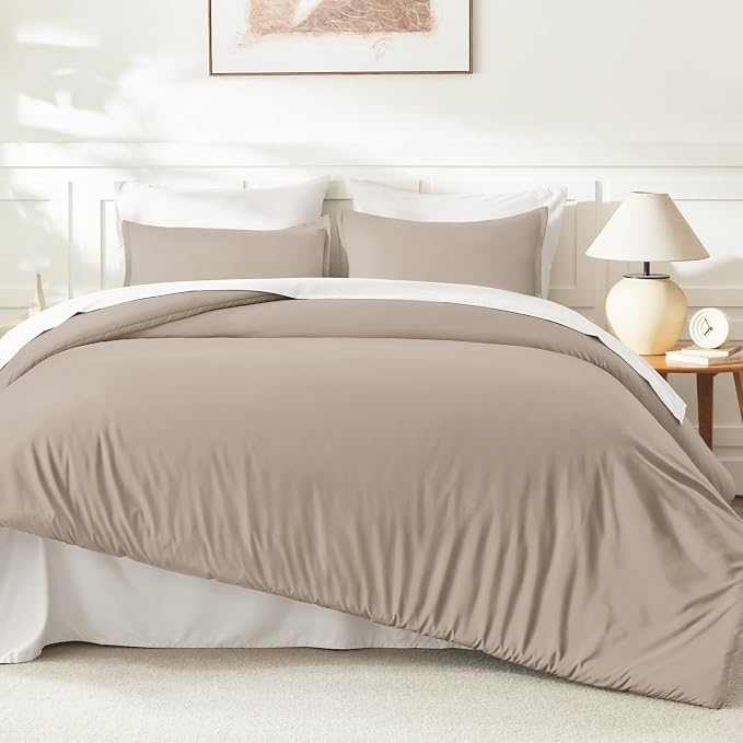Litanika Light Coffee Oversized King Comforters Super King Size, 3 Pieces - Image 6