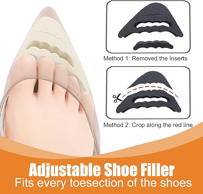16 Pairs Shoe Filler Heel Pads for Womens Shoes - Image 2