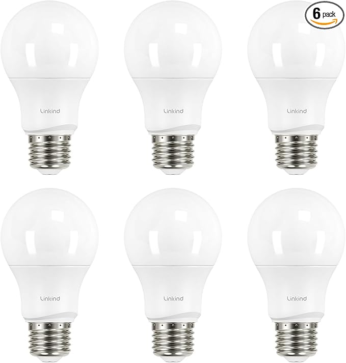 Linkind A19 LED Light Bulbs Dimmable, 40 Watt Equivalent, E26 Base, 2700K Soft by Linkind