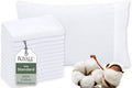 Royale Linens White Cotton Pillow Cases Standard Size Set of 12 by ROYALELINENS