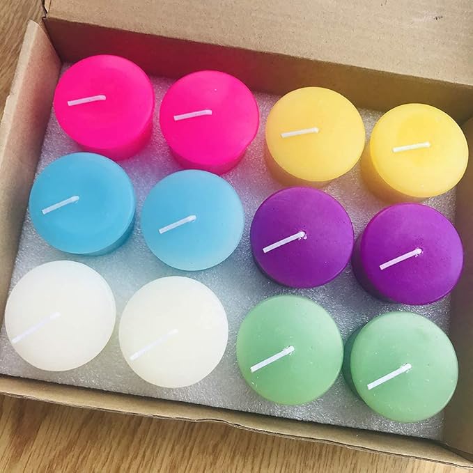 15 Hours Scented Votive Candles, 12 Packs Variety Colored Aroma Votives - Image 7