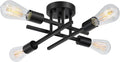 SunRider Industrial 4-Light Semi Flush Mount Ceiling Light Fixture, Modern by SunRider