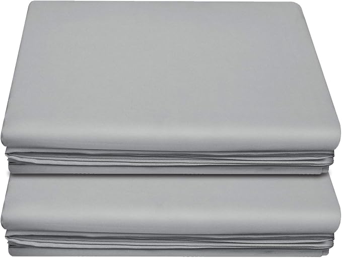 Lirex 2-Pack Queen Size Flat Sheet Set, Ultra-Soft Brushed 1800 Microfiber by Lirex