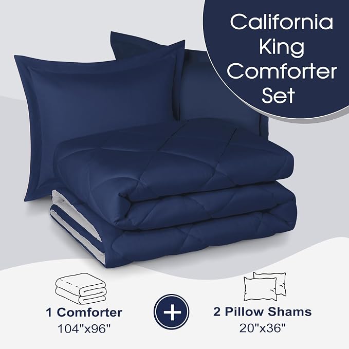 Basic Beyond California King Comforter Set, 1 Comforter 104"x96" and 2 Pillow - Image 6