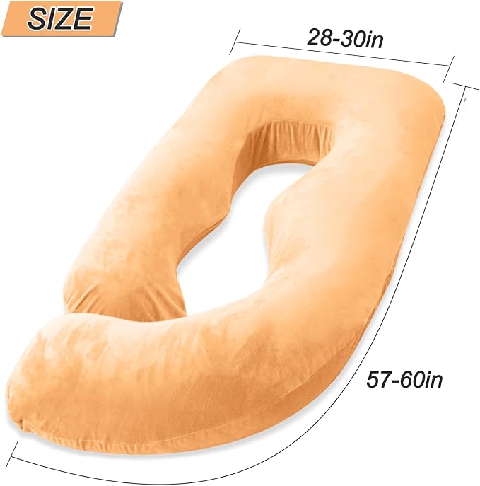 60 Inch Pregnancy Pillow for Sleeping, Extra Large U Shaped Body Pillow - Image 3