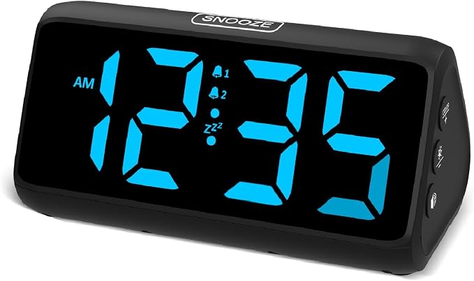 Netzu Digital Alarm Clocks for Bedrooms, Loud Alarm Clock by Netzu