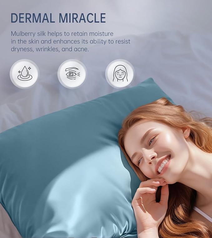 INSSL Silk Pillowcase for Women, Mulberry Silk Pillowcase for Hair and Skin and - Image 3