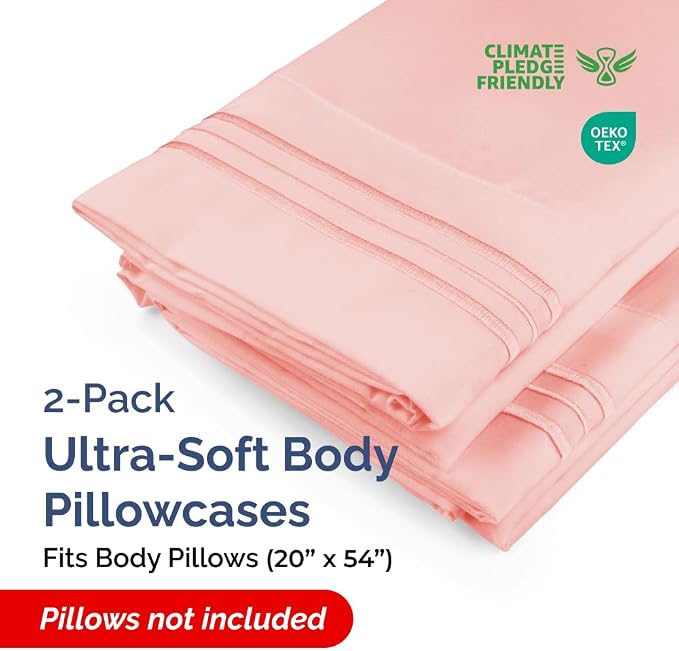 Body Pillowcases Set of 2-20x54 Long Body Pillow Case - Image 2