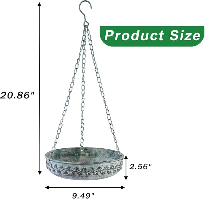 Hanging Bird Bath Hanging Bird Feeder - Image 3