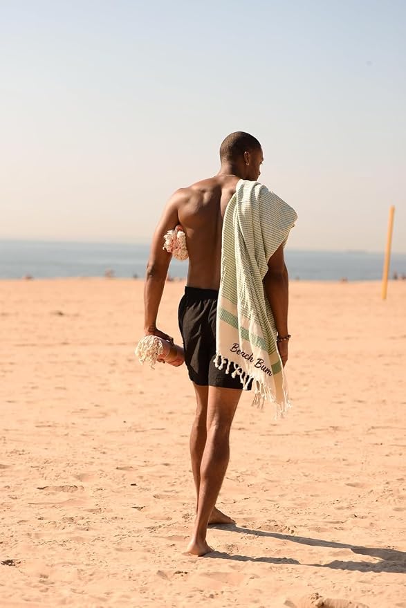 Personalized Embroidered Beach Towel | Throw Blanket, Easy Carry, Sand Free - Image 6