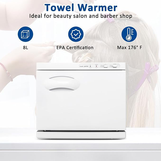 Winado Hot Towel Warmer Cabinet, 8L Thermostatic Towel Heater, 2-in-1 Mini Hot - Image 2