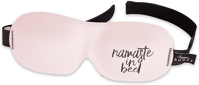 Bucky Ultralight Collection, Contoured Travel and Sleep Eye Mask, Namaste In Bed by Bucky