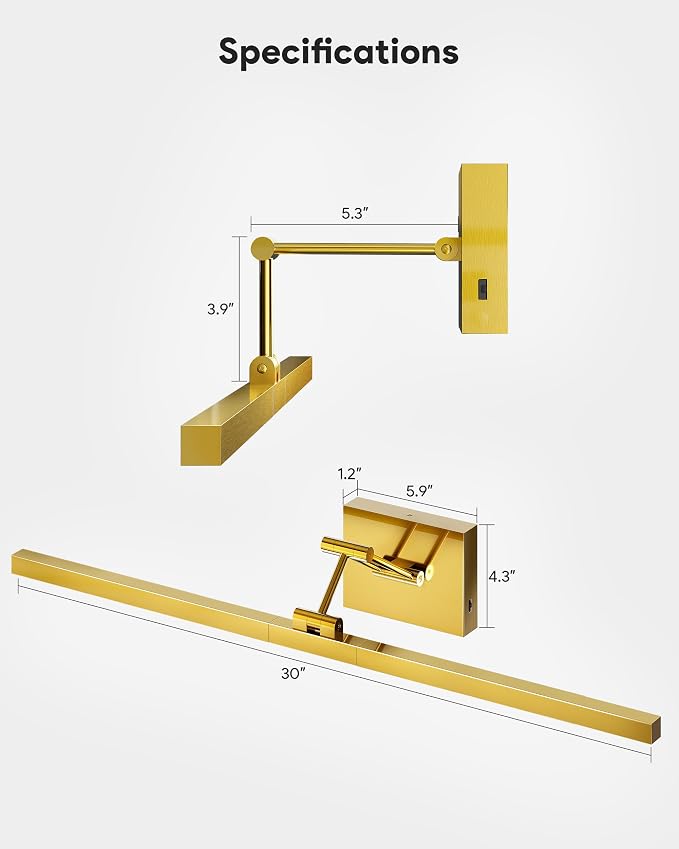 VONLUCE 30" LED Bathroom Vanity Light, 3CCT Modern LED Vanity Lights - Image 6