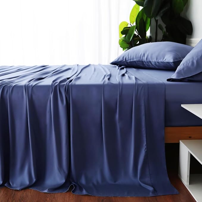 Bamboo Viscose Flat Sheets Only, 400 Thread Count Sateen Weave Full Size Flat - Image 4