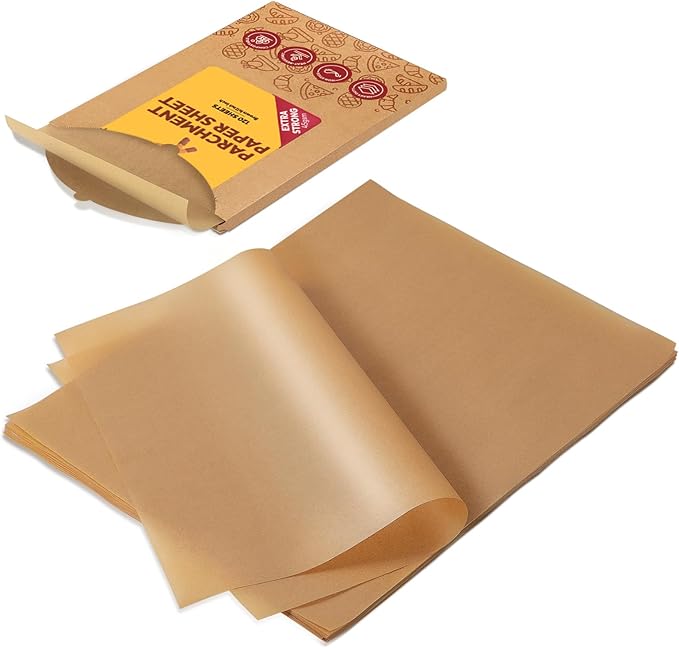 Katbite 120Pcs 8x12 inches Parchment Paper Sheets, Heavy Duty Unbleached Baking by katbite