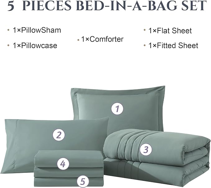 Monbix Twin XL Size Comforter Set - Image 8