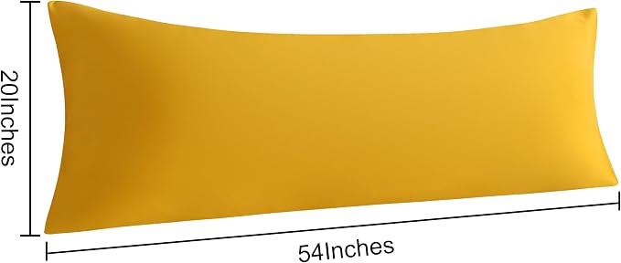 NTBAY 2-Pack Body Pillowcases, 20x54 inches, Ginger Yellow, Fade Resistant - Image 5