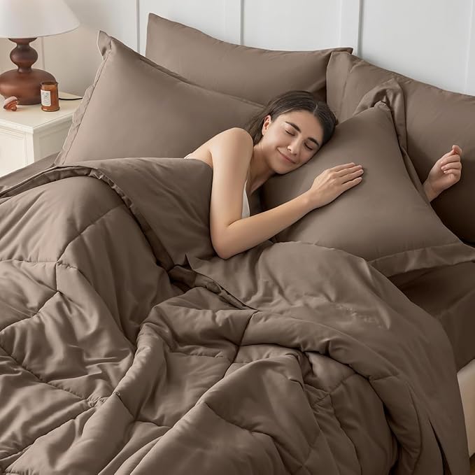 JOLLYVOGUE Twin Comforter Set, Ultra-Soft Bed in a Bag Twin Size 5 Pieces - Image 5