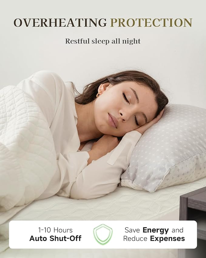 Gotcozy Heated Mattress Pad Califonia King Size Dual Control - Image 5