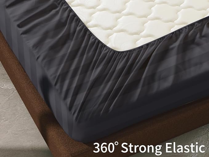 100% Egyptian Cotton Fitted Sheet Twin Size, 600 Thread Count, Single Fitted - Image 6