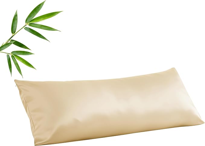 Body Cooling Pillow Case, Viscose Derived from Bamboo Long Pillow Protectors by ShunjieHome