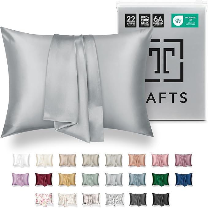 TAFTS 22mm 100% Pure Mulberry 6A Silk Pillowcase by Tafts