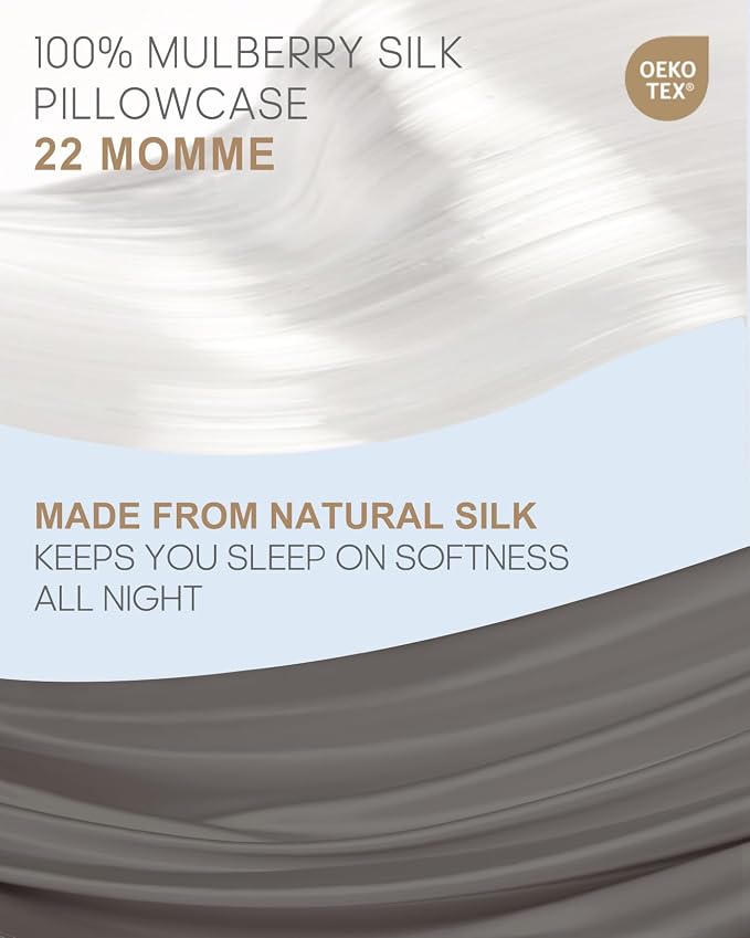 THXSILK Set of 2 100% Mulberry Silk Pillowcases - Image 2