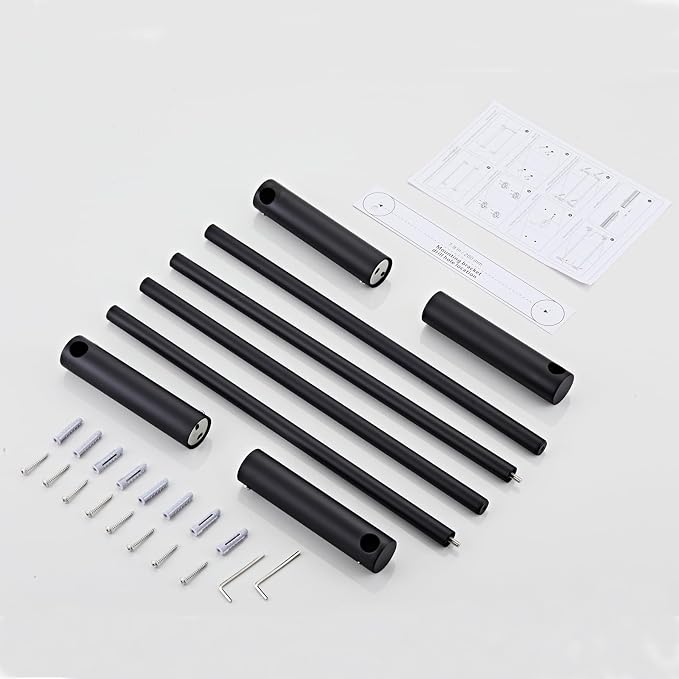 Towel Racks for Bathroom, NEWRAIN Wall Mounted Stainless Steel Organizer - Image 7