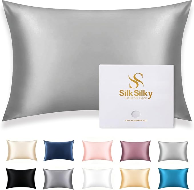 SilkSilky 100% Mulberry Silk Pillowcase by SilkSilky