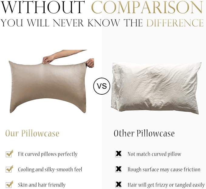 Cooling Crescent Side Sleeper Pillow Cases King Size Set of 2 - Image 2