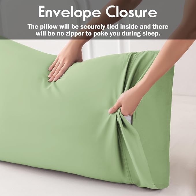Pillowcases King Size 2 Pack, Cooling Viscose from Bamboo Pillow Cases - Image 4