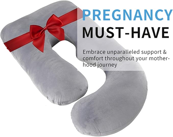 U-Shaped Pregnancy Pillow for Sleeping, Full Body Support for Back, HIPS & Belly - Image 9