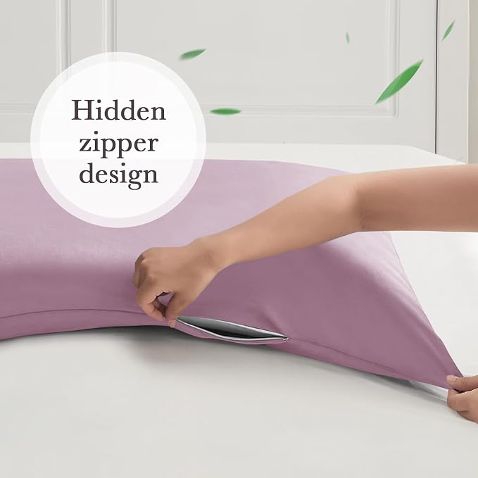 Curved Pillow Case King Size, Side Sleeper Pillow Cases Cover Cooling Rayon - Image 6