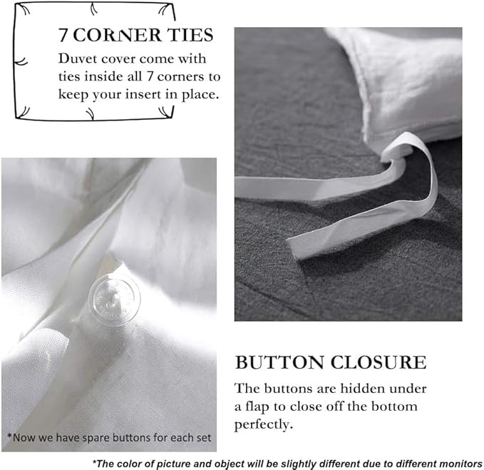 Simple&Opulence 100% Linen Duvet Cover Set - Image 3