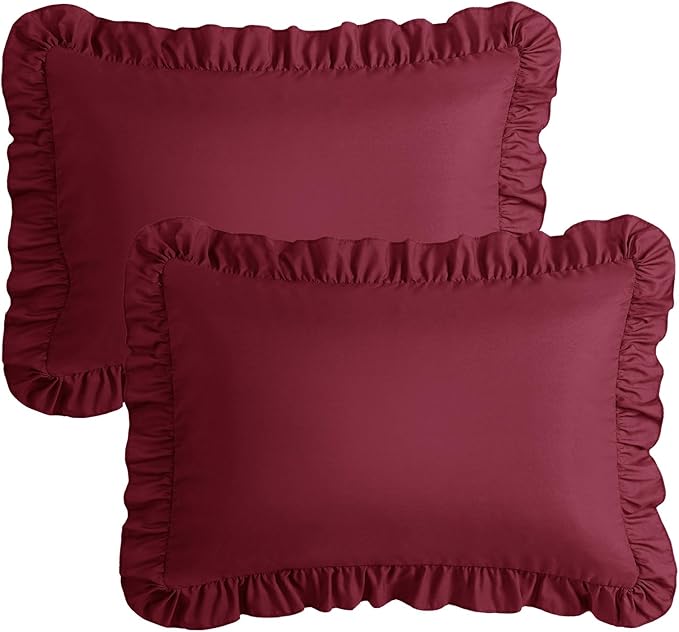 KKJIAF Ruffle Pillow Cases Standard Size Set of 2, Ruffled Pillow Covers - Image 7
