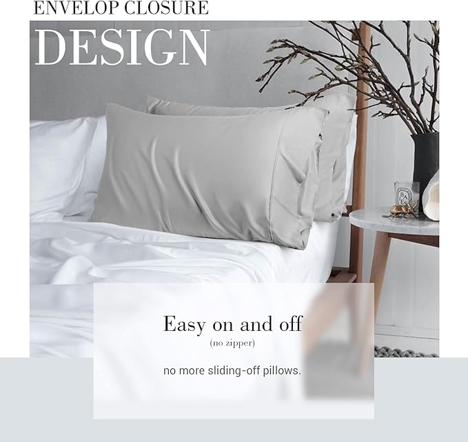 WishSmile Standard Pillow Cases Cooling Pillowcases Set of 2 Breathable Cool - Image 5