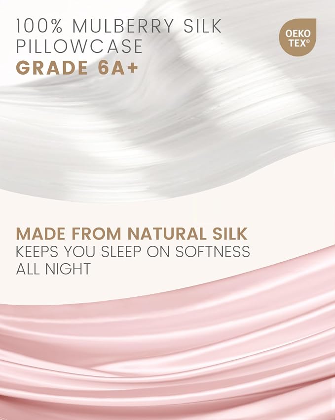 THXSILK Mulberry Silk Pillowcase Hypoallergenic Zipper Pillow Case - Image 2