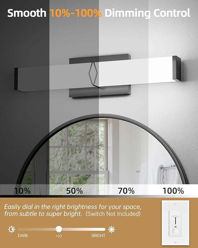 Bathroom Light Fixtures Over Mirror, 16inch Modern Vanity Lights - Image 3