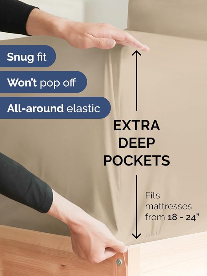 Extra Deep Full Fitted Sheet - Image 2