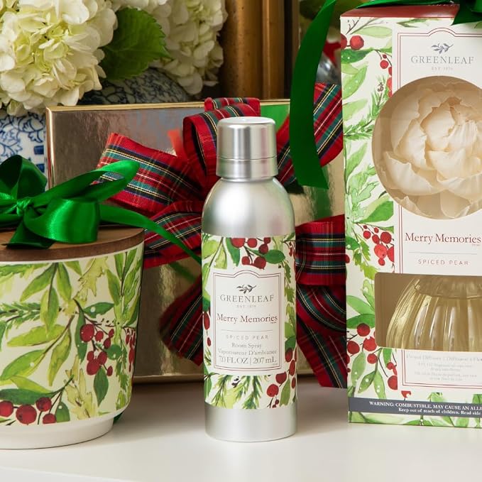 Greenleaf Gifts Merry Memories Holiday Scented Room Air Freshener Spray | - Image 4