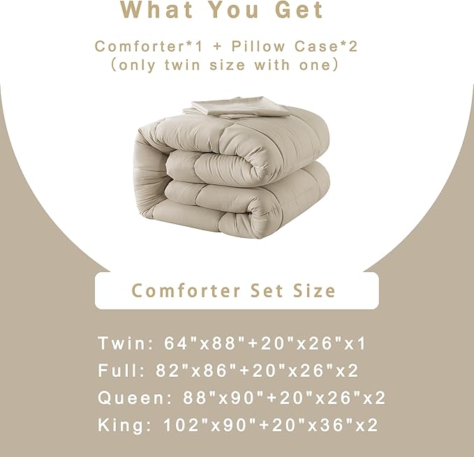 DOWNCOOL Full Size Comforter Sets -All Season Bedding Comforters Sets - Image 6