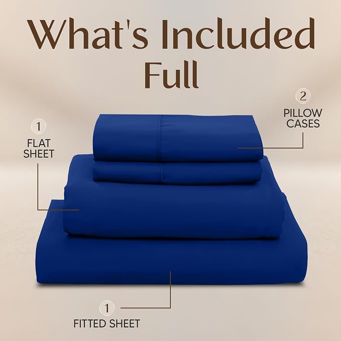 Utopia Bedding Full Size Sheet Set – 4 Piece Bed Sheets, Soft and Breathable - Image 3